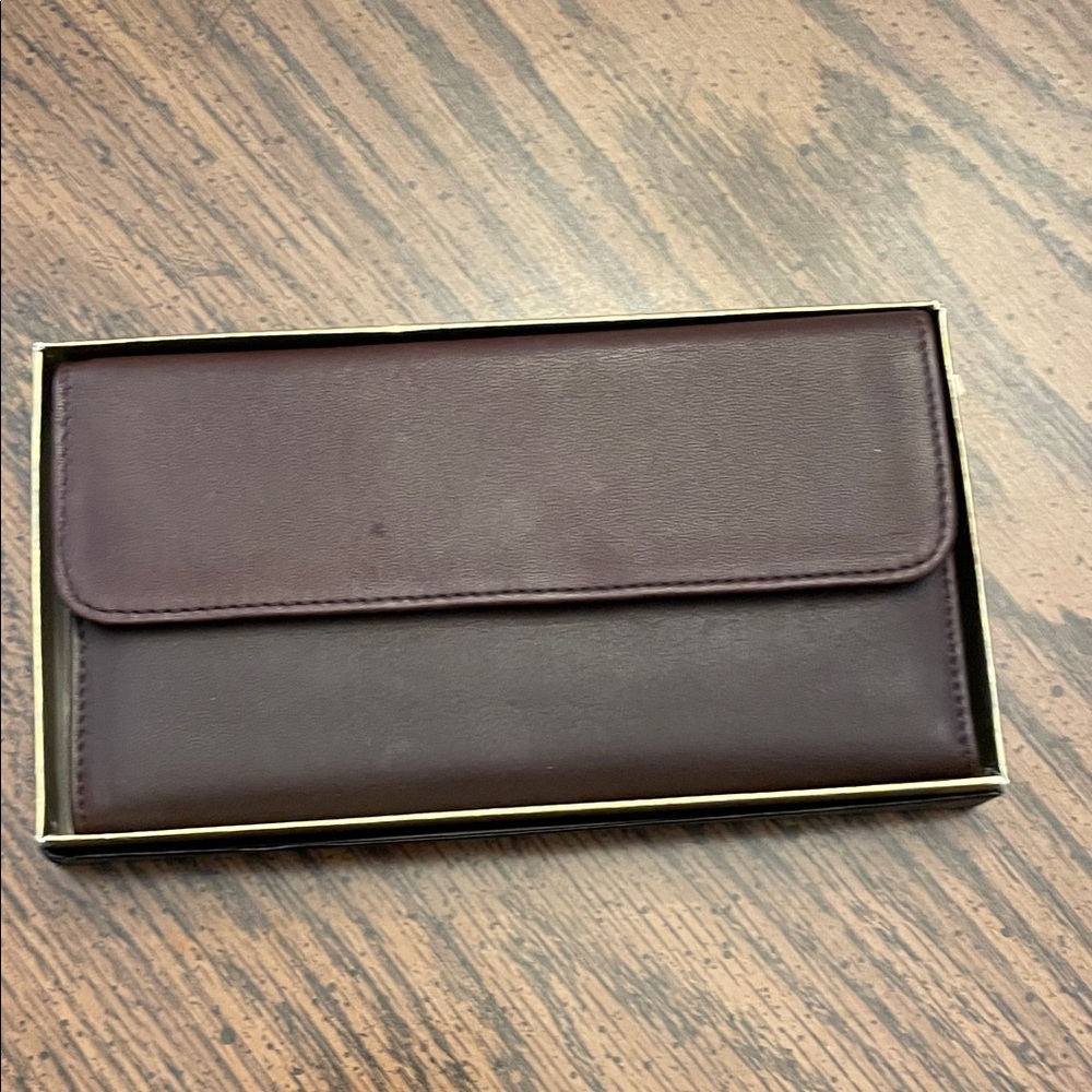 Sophisticated Dark Brown Leather Card Holder